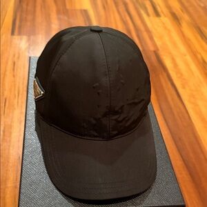 Prada Black Cap with Logo